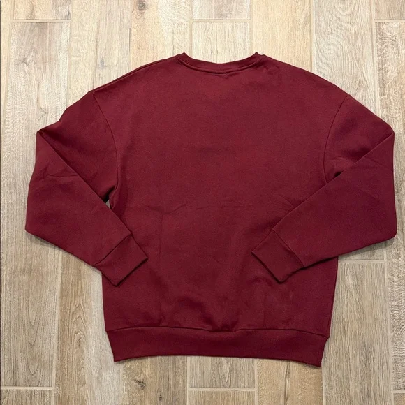 Jack & Jones oversized sweatshirt with Calabasas burgundy Size Large NWT - Picture 5 of 6